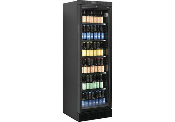 Kühlschrank Getränke mit Glastür schwarz 372 Liter